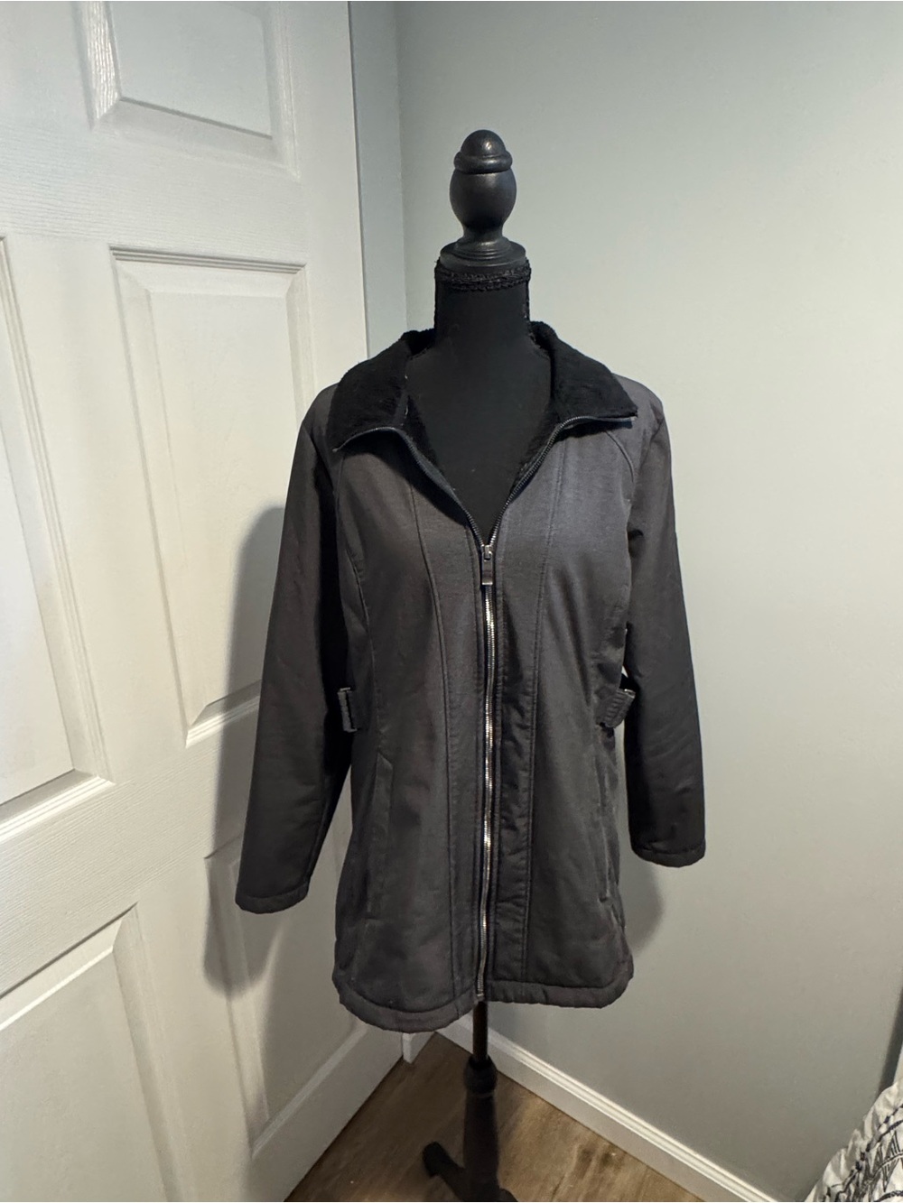 ZeroXposur Women's Charcoal Zip-Front Trench Jacket